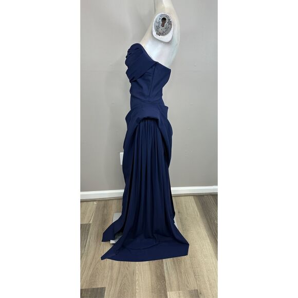Chiara Boni La Petite Robe Dotai Draped Strapless Gown Size US6 $1250 - Picture 8 of 11